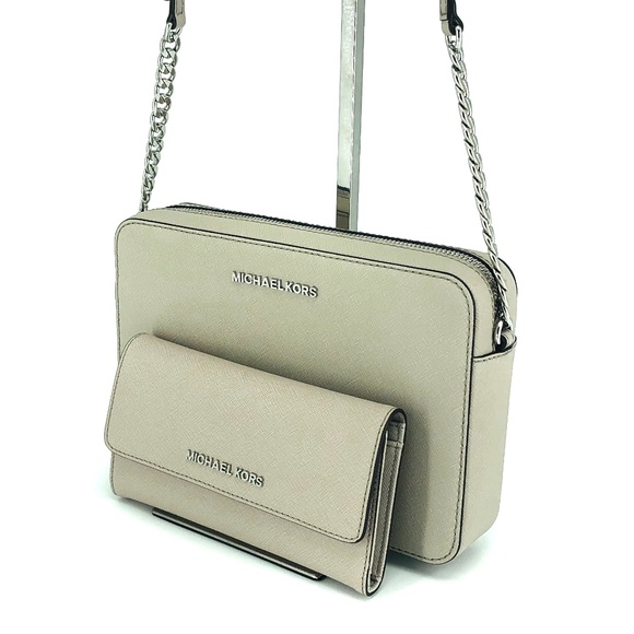 2PCS Michael Kors Jet Set Crossbody Bag Wallet Set - Picture 2 of 8